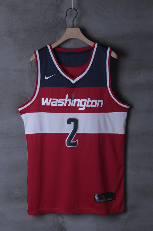 2018 Men NBA Washington Wizards #2 John Wall Red game Jerseys